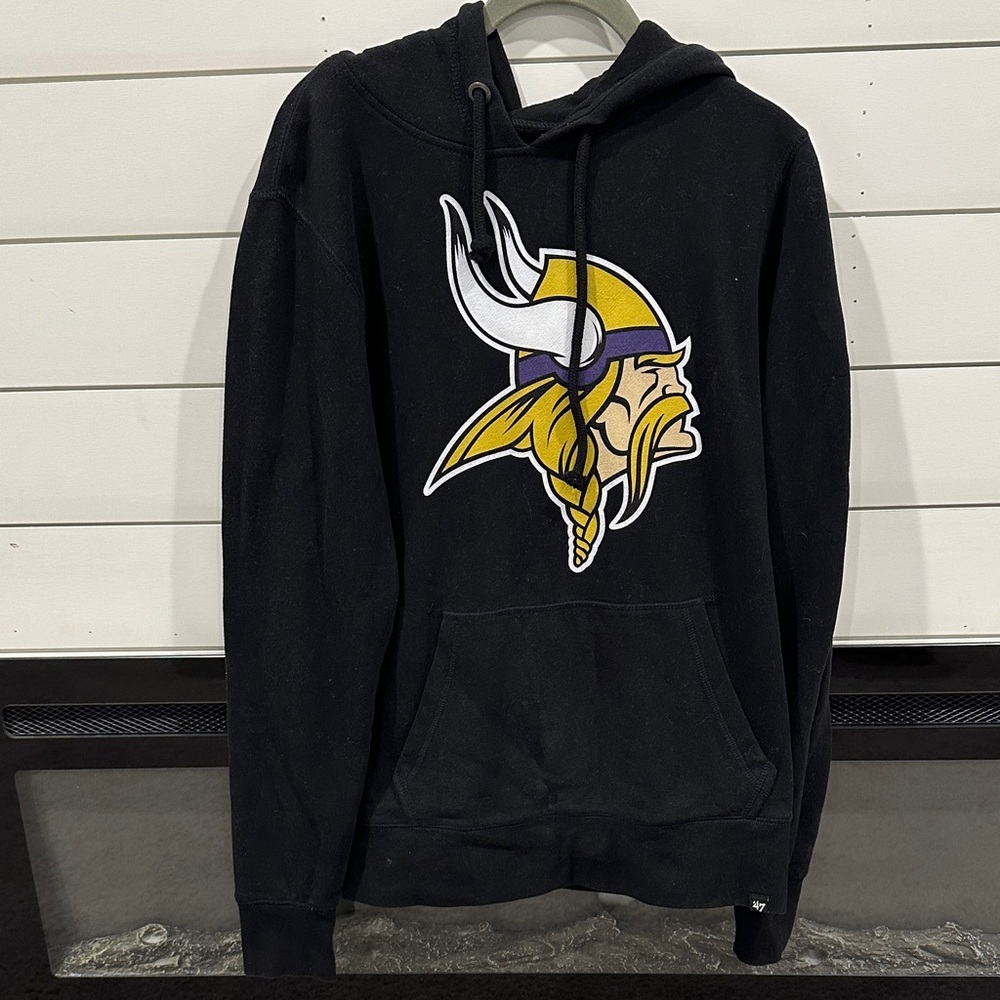 '47 Black Hoodie with Viking Graphic